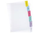 Intercalaires polypropyléne à onglets personnalisables A4 6 touches