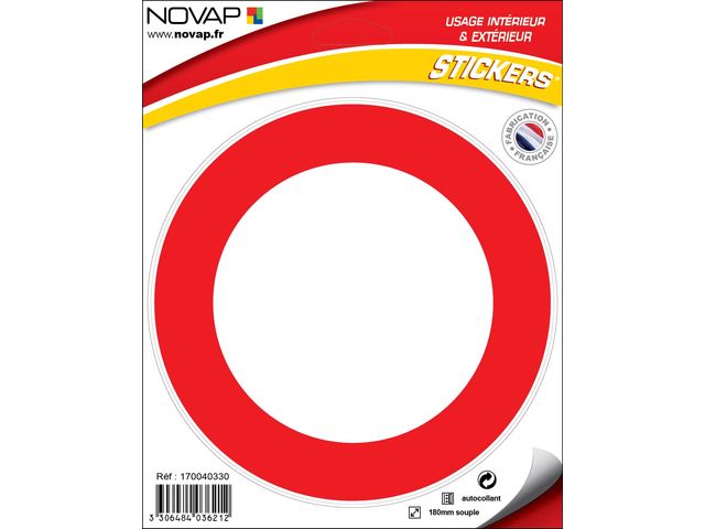 Panneau Interdiction générale - Vinyle adhésif Ø180mm - 4036212