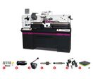 Tour à métaux hauteur des pointes 165 mm entre-pointes 1000 mm alésage 38 mm 1,5 kW 400V avec accessoires essentiels Optiturn TM3310D PACK