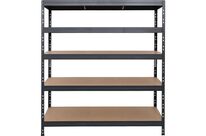 Manutan Expert - Rayonnage léger Rapid 3 Évolution 1800x1500x600mm Anthracite - 5 Tablettes 250kg/tablette - Montage Facile