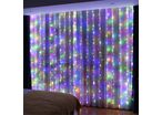 Rideau lumineux 240LED IP44 4M - câble transparent - MultiCouleur