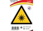 Panneau Danger rayonnement optique - Adhésif Triangle 100mm - 4233017