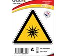 Panneau Danger rayonnement optique - Adhésif Triangle 100mm - 4233017