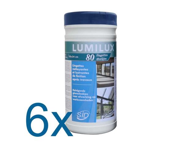 Lingettes nettoyantes et lustrantes de finition après travaux - LUMILUX 