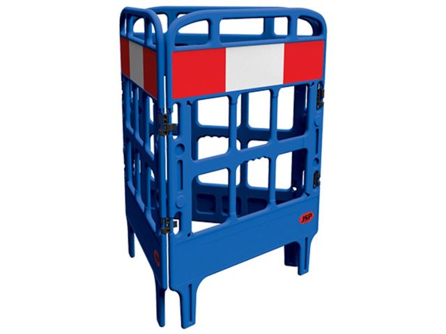 Barrière de protection polyéthylène 3 portes bleu