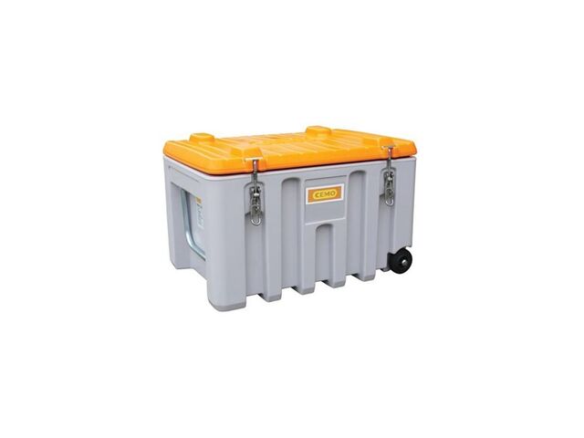 Coffre de chantier mobile en polyéthylène CEMCoffre 150 litres Trolley - Pour vrac - CEMO