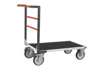 Chariots dossier fixe, plateau bois médium + tapis caoutchouc 600 kg