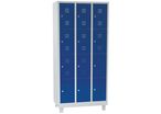 Manutan Expert - Vestiaire multicases sur pieds - 12 cases / 3 colonnes - Bleu/Gris Clair - Acier - 1900x885x500mm - Garantie 10 ans