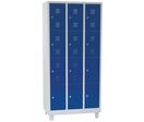 Manutan Expert - Vestiaire multicases sur pieds - 12 cases / 3 colonnes - Bleu/Gris Clair - Acier - 1900x885x500mm - Garantie 10 ans