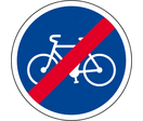 Panneau fin obligation piste cyclable B40