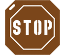 Pochoir panneau stop AB4