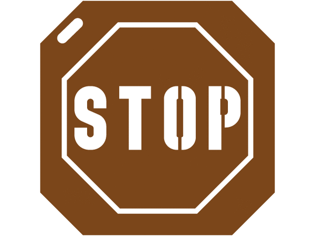 Pochoir panneau stop AB4