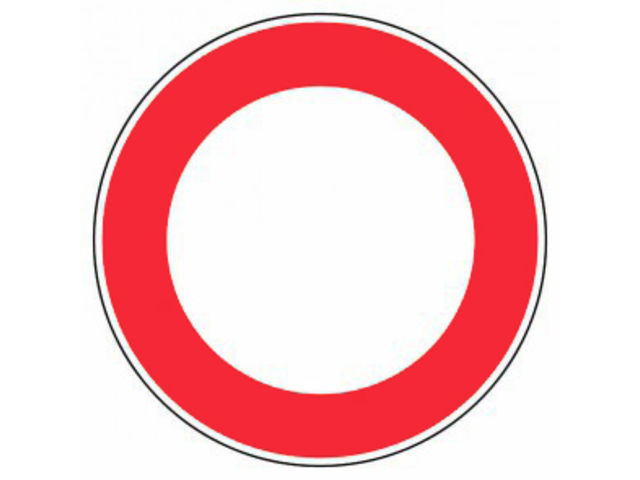 Panneau Rond rouge - Rigide Ø450mm - 4080284