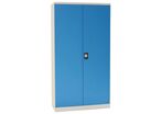 Manutan Expert - Armoire haute multitiroirs SF1 - 1000x1950x500 mm Gris/Bleu - 6 tablettes, 3 tiroirs - Charge 450kg - Garantie 10 ans