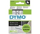 Dymo - Ruban d'étiquette D1 Noir sur Blanc 12mm - 7m - Éco-responsable
