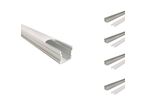 Pack de  5 - Profile Aluminium pour Bandeau LED Couvercle Opaque - 1 m