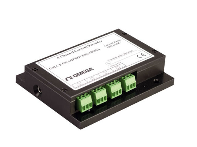 Enregistreur Courant Electrique 4 Voies, Gammes ±1, ±25 et ±100mA OM-CP-QUADPROCESS