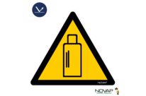 Panneau Danger présence de bouteilles de gaz - Classe 1- Rigide Triangle 100mm - 4181110
