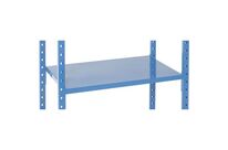 Manorga - Tablette Combi-Plus Pleine - 1260x600mm Bleu - Charge 460kg - Acier Époxy - Montage Facile