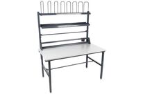 Manutan Expert - Table d&amp;#039;emballage complète 1600 mm - Charge 300 kg - Hauteur réglable - Idéale conditionnement