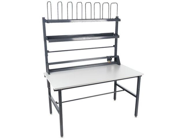 Manutan Expert - Table d'emballage complète 1600 mm - Charge 300 kg - Hauteur réglable - Idéale conditionnement