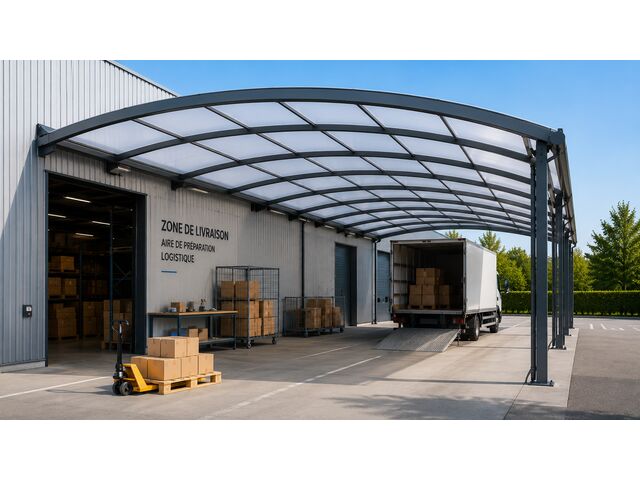 ABRI POUR ZONE DE LIVRAISON ET AIRE DE PRÉPARATION LOGISTIQUE OVALUX