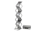 Porte brochure sur pied 6 niveaux pliable