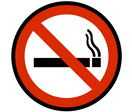 Panneau au sol adhésif "interdit de fumer"