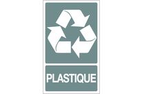 Panneau Recyclage dechets plastiques - Rigide 330x200mm - 4161051