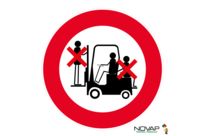 Panneau interdit de transporter une personne sur chariot - Novap
