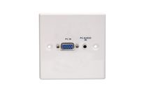 Prise murale métal blanc pour AV VGA et Stereo