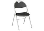 GMCE - Lot de 4 Chaises Pliantes Clap - Tissu Acrylique Gris - 5 Ans Garantie
