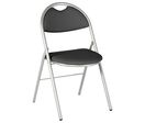 GMCE - Lot de 4 Chaises Pliantes Clap - Tissu Acrylique Gris - 5 Ans Garantie