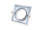 Support Simple Orientable INOX Encastrable pour Ampoule LED AR111