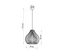 Suspension Bois Sphère pour Ampoule E27