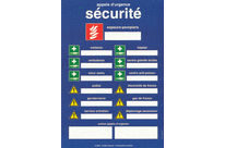 Panneau de NUMERO TELEPHONE UTILES EN CAS D'URGENCE - TEL.URG