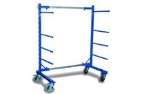 Rayonnage cantilever mobile simple face avec 2 montants