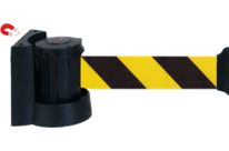 Support mural magnétique avec sangle Jaune/Noir hachuré 4m x 50mm - 2051170