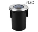 Spot LED encastré de sol rond inox 3W - COB - 230V - QINOX 92 mm