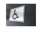 Plaque gravée picto Handicapé - 10 x 14 cm