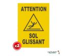 Lot de 2 plaques modulable jaune - Sol glissant - 4280271
