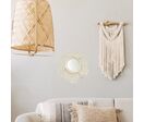 Miroir rond macramé 50x50x7 cm - Beige
