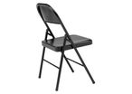 Chaise visiteur pliante BOSTON METAL Noire
