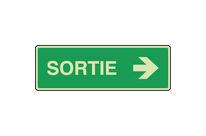 Panneau photoluminescent d&amp;#039;évacuation sortie flèche à droite