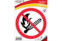 Panneau Interdiction de feu - Vinyle adhésif Ø180mm - 4035819