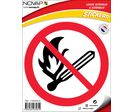 Panneau Interdiction de feu - Vinyle adhésif Ø180mm - 4035819