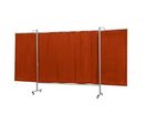 Cepro - Écran de soudure mobile pliant orange 2,15m + 2x0,80m - PVC - 3750mm x 2000mm
