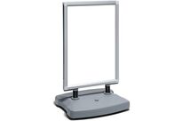 Manutan Expert - Stop-trottoir Windtalker City Argent A0 - 841 x 1182 mm - Présentoir sur pieds 10 ans garantie