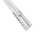 Profilé Aluminium encastré pour Ruban LED Double Couvercle Blanc Opaque - 1 m