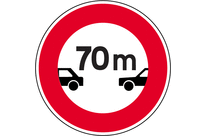 Panneau interdiction interdistance B17